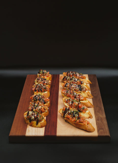 Tomato Basil Bruschetta with Garlic Crostini