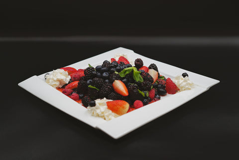 Fresh Berry Salad with Mint Syrup