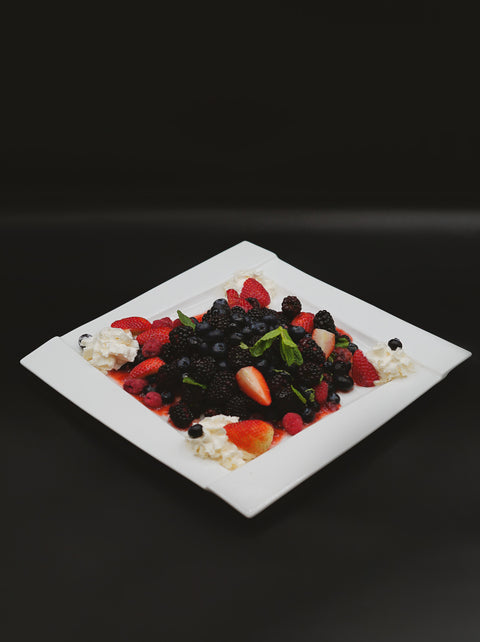 Fresh Berry Salad with Mint Syrup