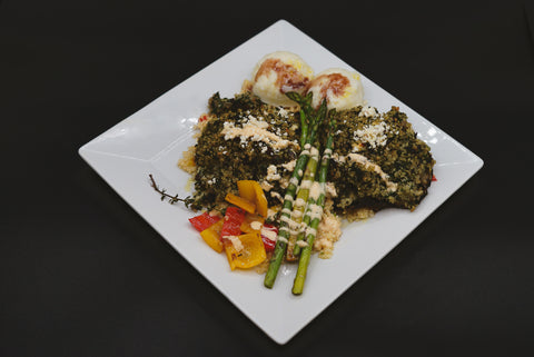 Stuffed Portobello Mushrooms with Quinoa, Spinach, and Feta (Vegetarian Option)