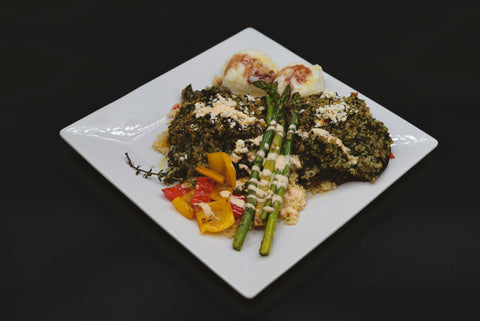 Stuffed Portobello Mushrooms with Quinoa, Spinach, and Feta (Vegetarian Option)