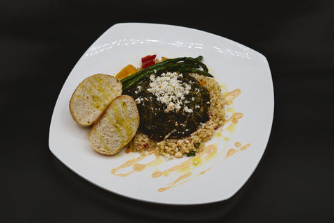 Stuffed Portobello Mushrooms with Quinoa, Spinach, and Feta (Vegetarian Option)