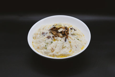 Wild Mushroom Risotto with Parmesan Crisp